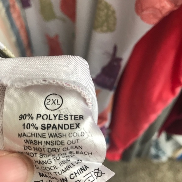 Cowcow multi color cat print scoop neck dress 2XL - Picture 10 of 10